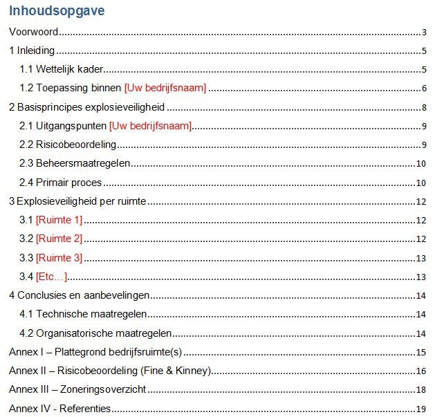 Explosieveiligheidsdocument - EVD – ATEX 153