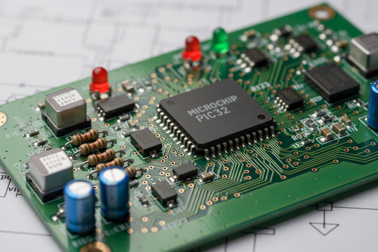 Printplaatje met elektronica