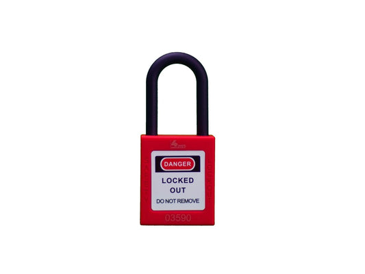 Nylon LOTO Veiligheidshangslot | Lock Out Tag Out Slot | 38mm - ROOD